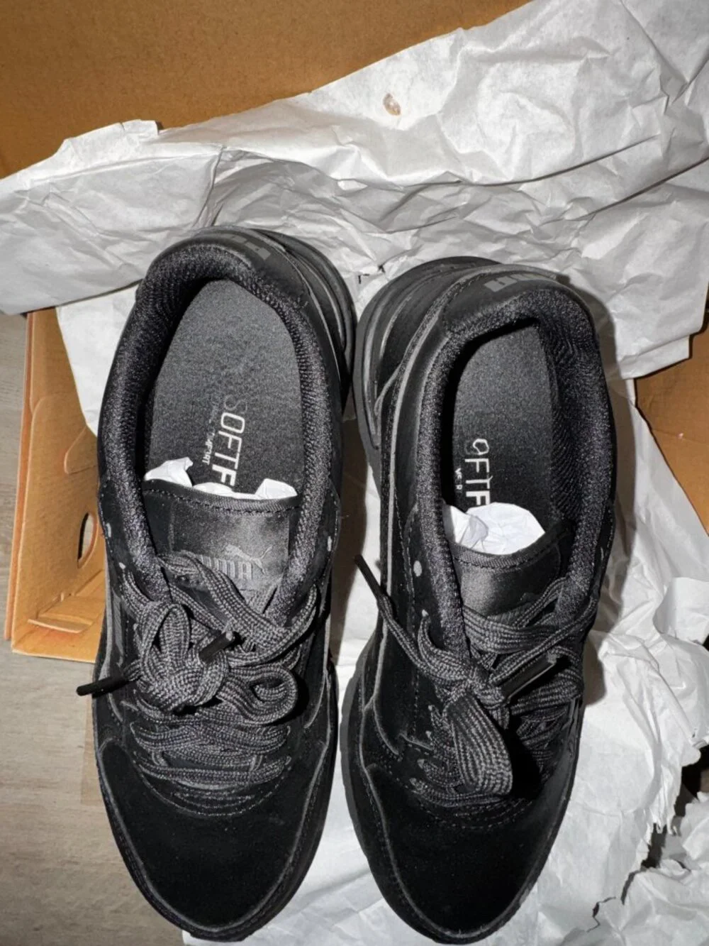 PUMA ST Runner V6 L Jr Black GS 5.5 SoftFoam+ Sneakers Youth 399736-01 Box